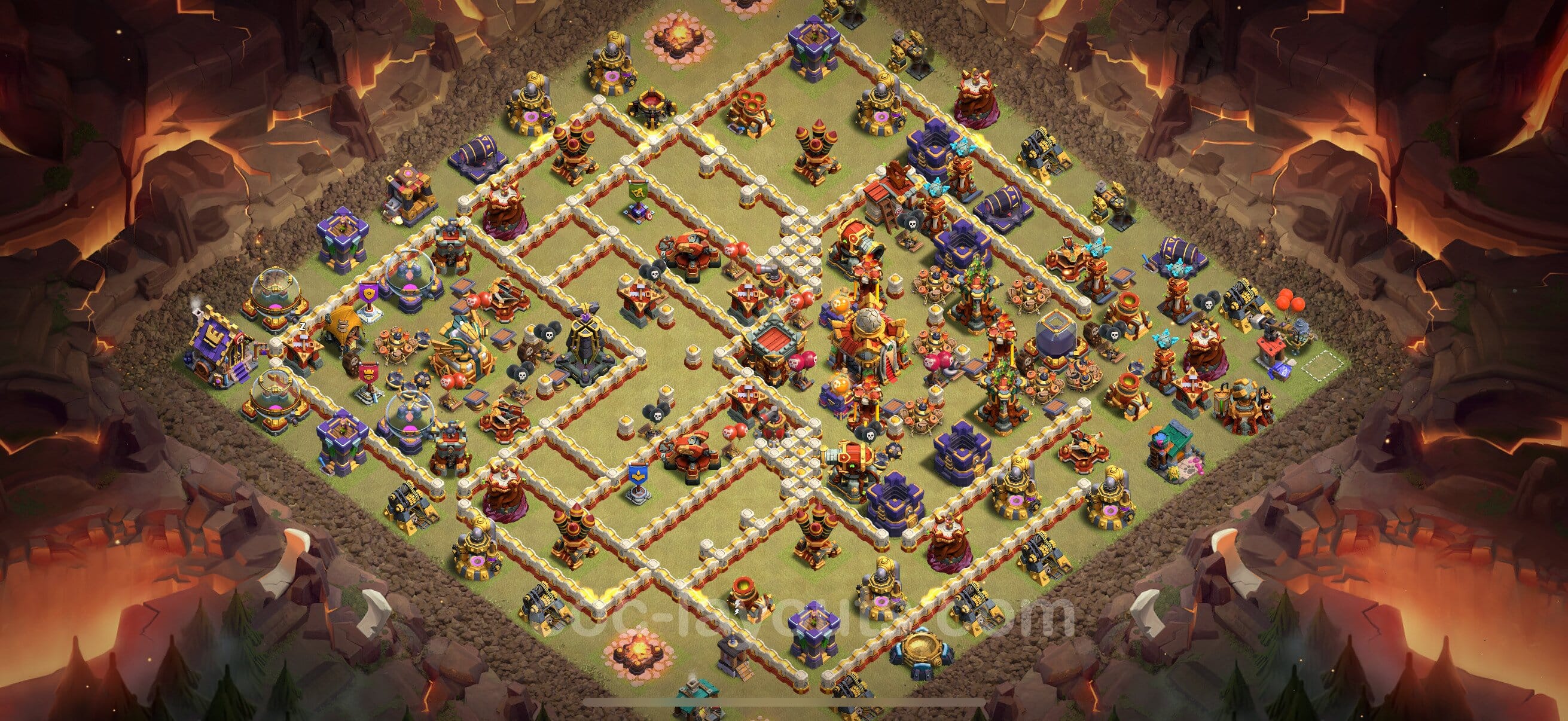 TH16 War Layout 15 - base layout with copy link for Clash of Clans 2026