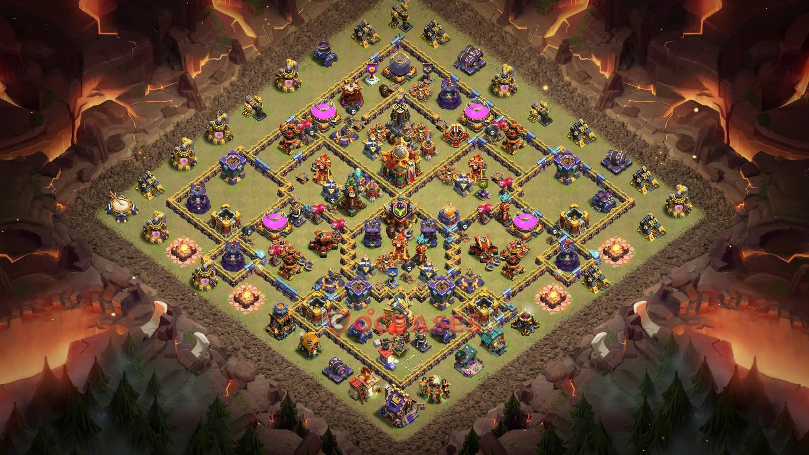 TH16 War Layout 19 - base layout with copy link for Clash of Clans 2026