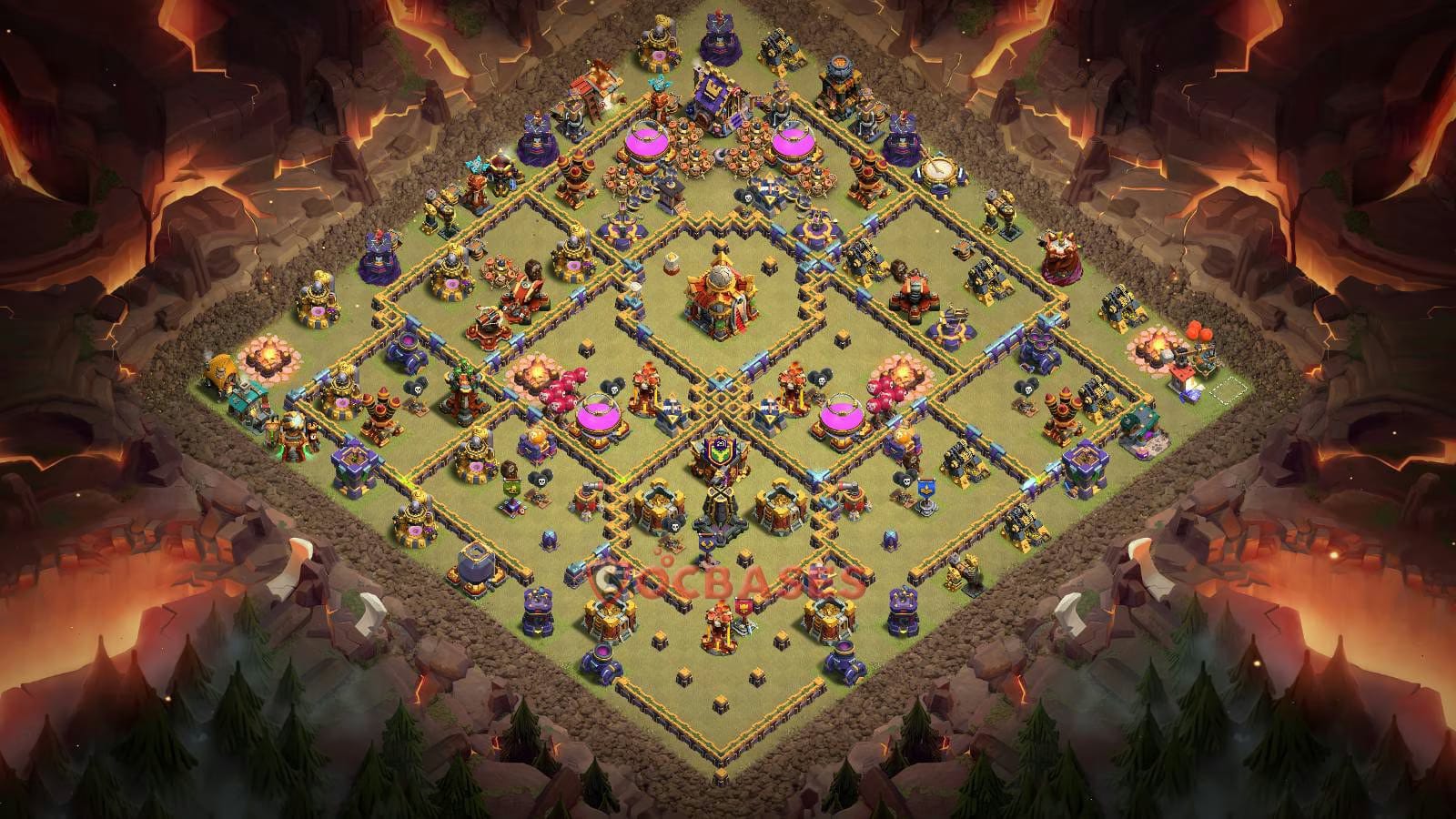 TH16 War Layout 33 - base layout with copy link for Clash of Clans 2026