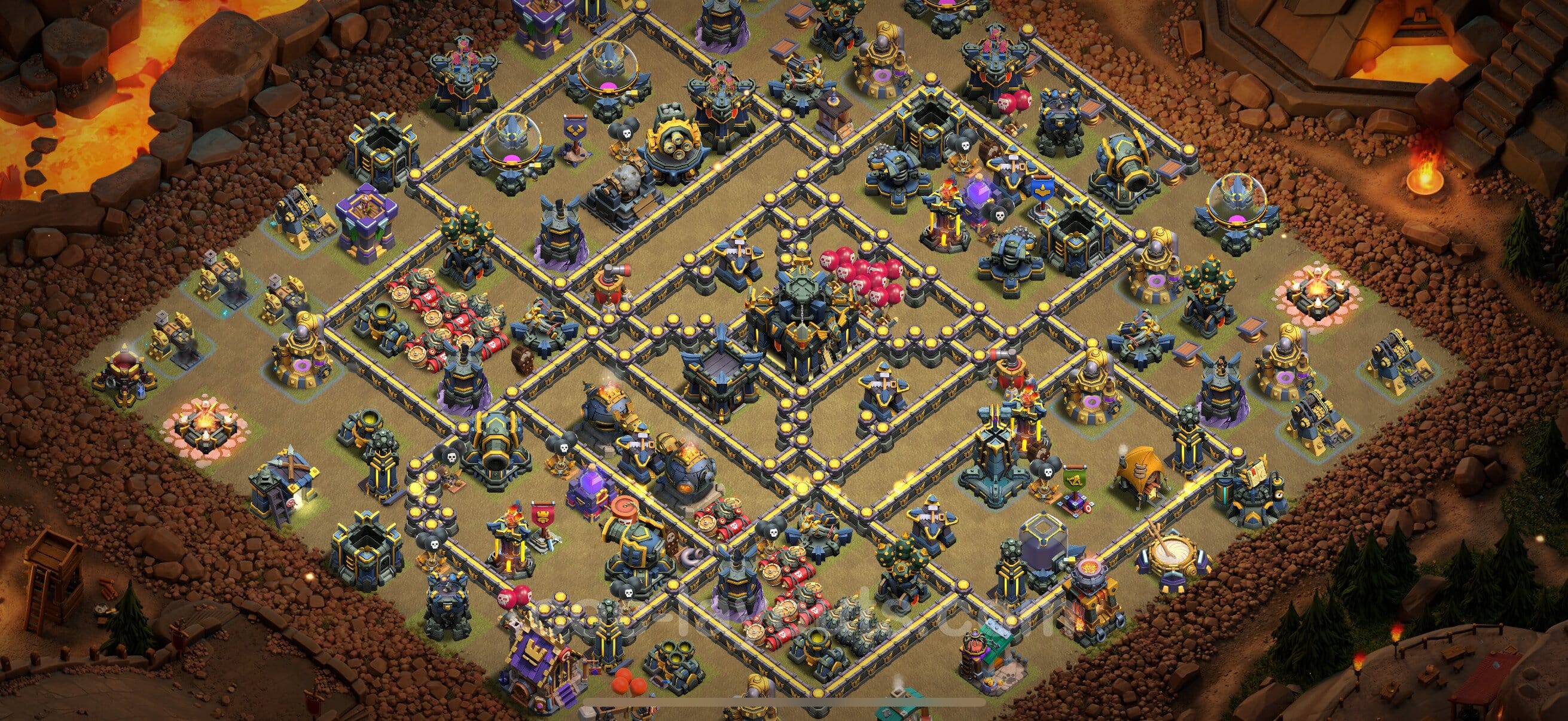 TH17 Trophy Layout 20 - base layout with copy link for Clash of Clans 2026