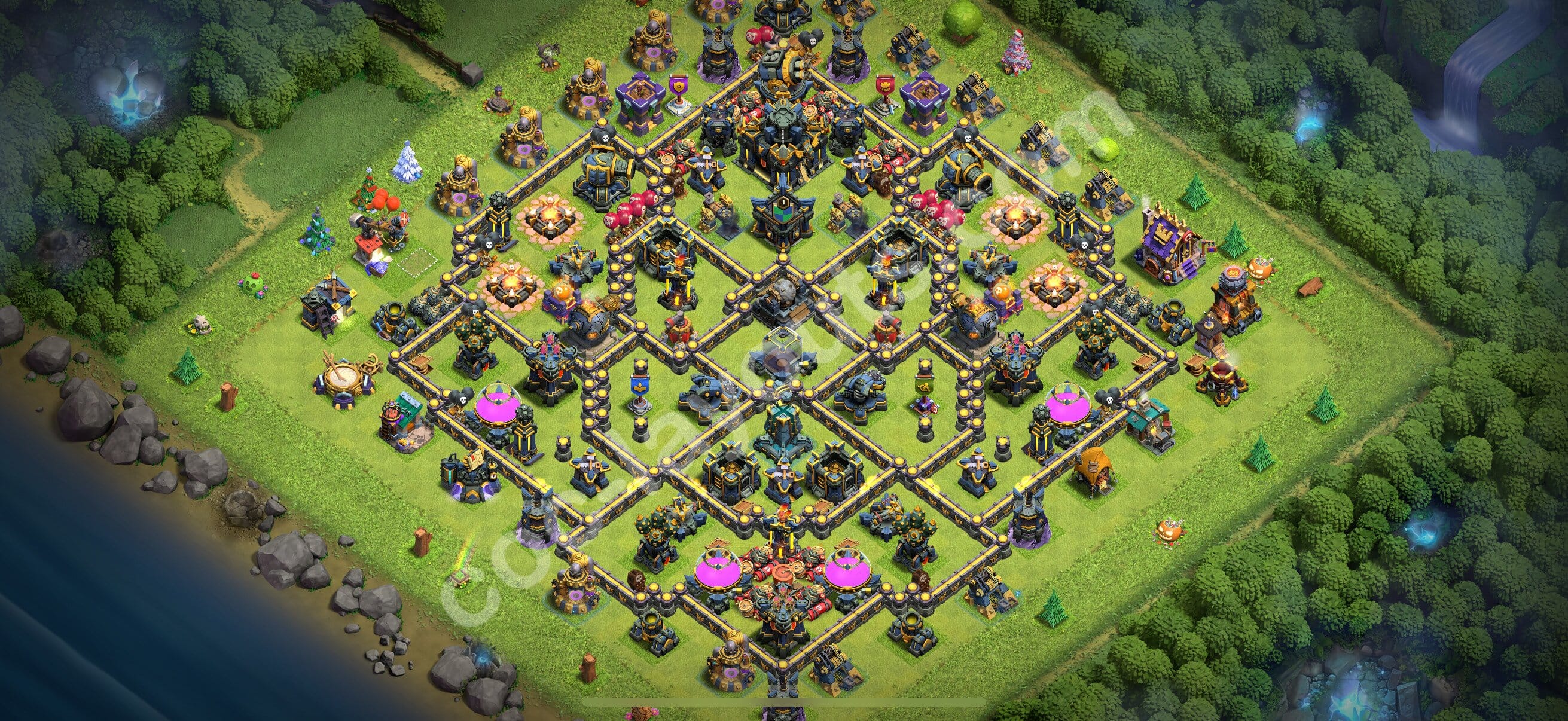 TH17 War Layout 2 - base layout with copy link for Clash of Clans 2026