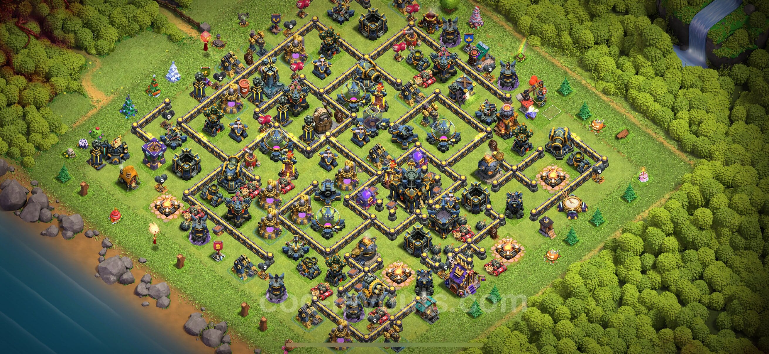TH17 War Layout 11 - base layout with copy link for Clash of Clans 2026
