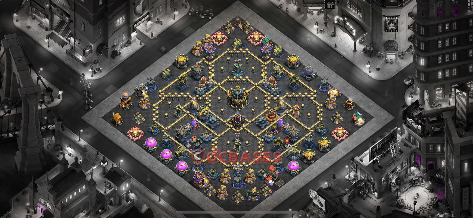 TH17 War Layout 23 - base layout with copy link for Clash of Clans 2026