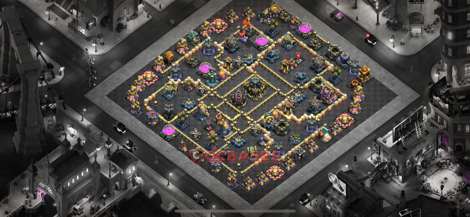 TH17 War Layout 27 - base layout with copy link for Clash of Clans 2026