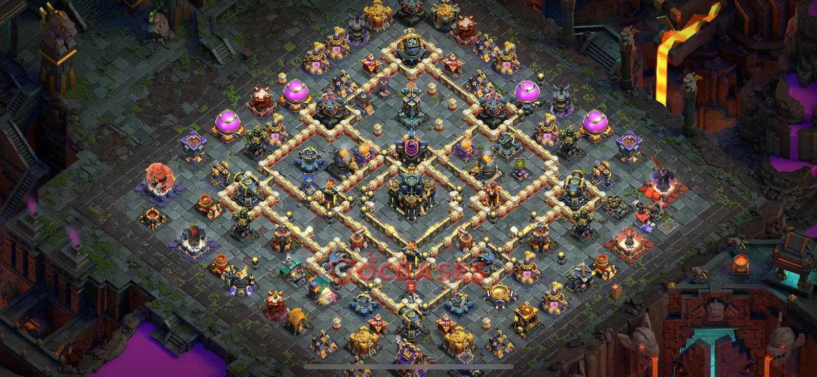 TH17 War Layout 34 - base layout with copy link for Clash of Clans 2026
