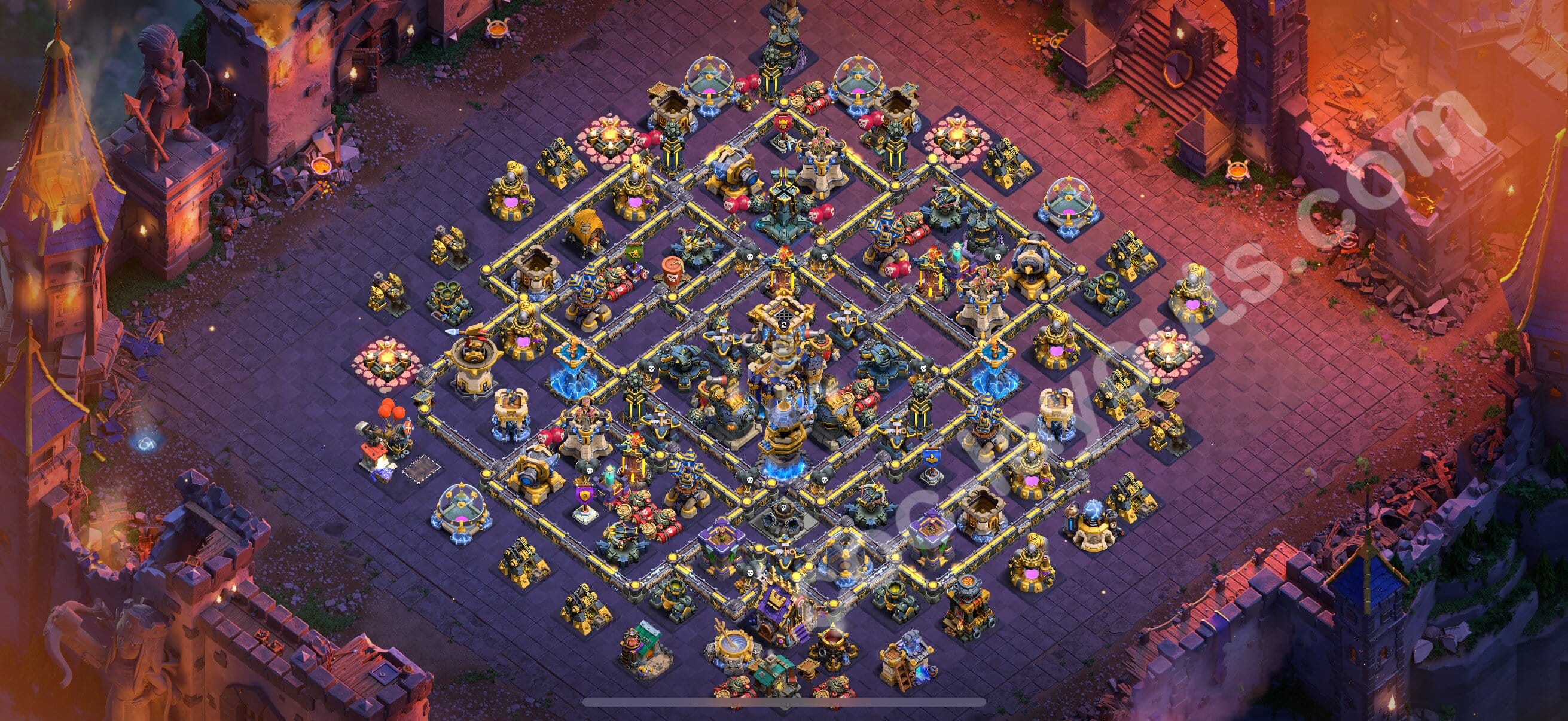 TH18 Trophy Layout 9 - base layout with copy link for Clash of Clans 2026