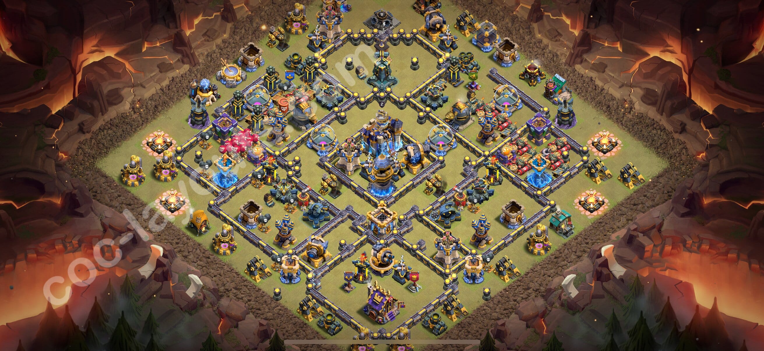 TH18 Trophy Layout 11 - base layout with copy link for Clash of Clans 2026