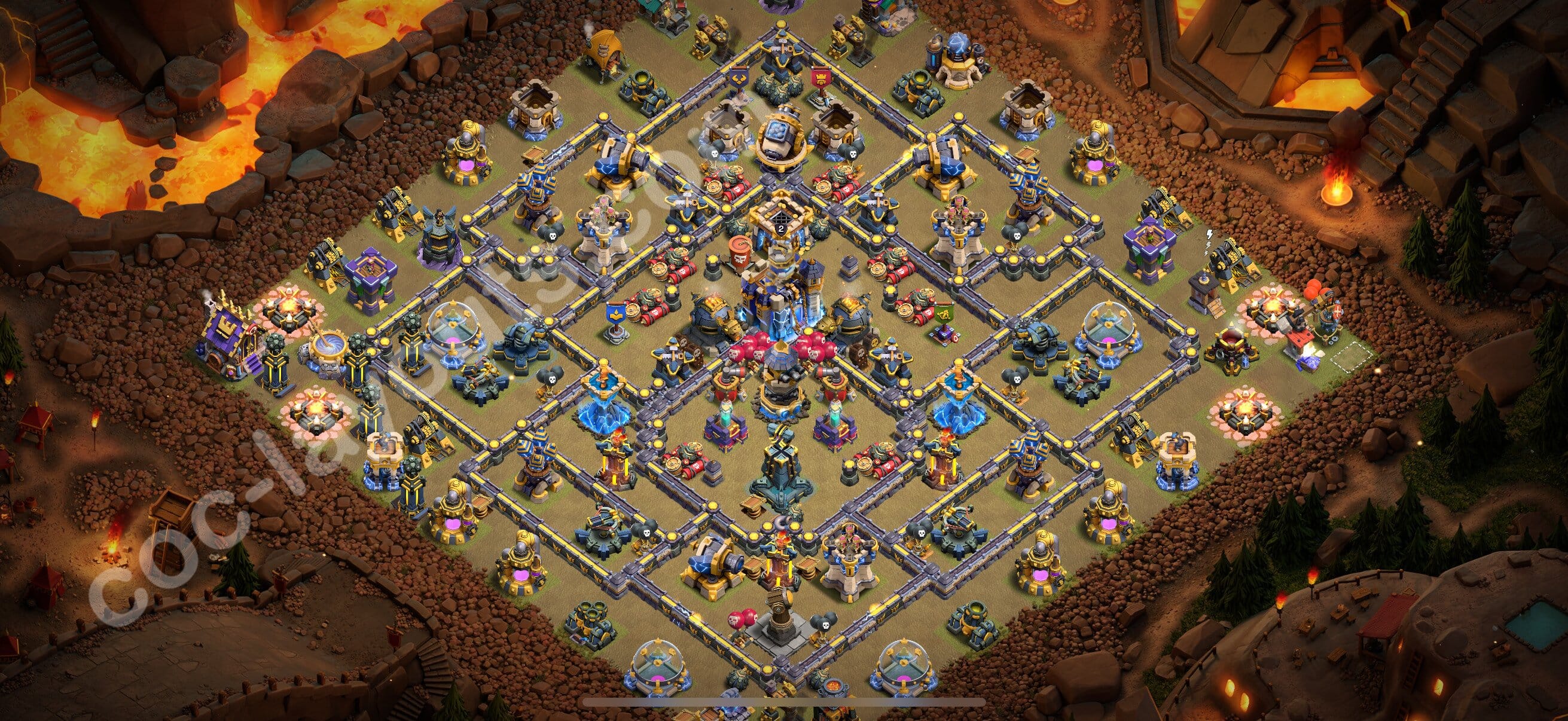 TH18 Trophy Layout 28 - base layout with copy link for Clash of Clans 2026