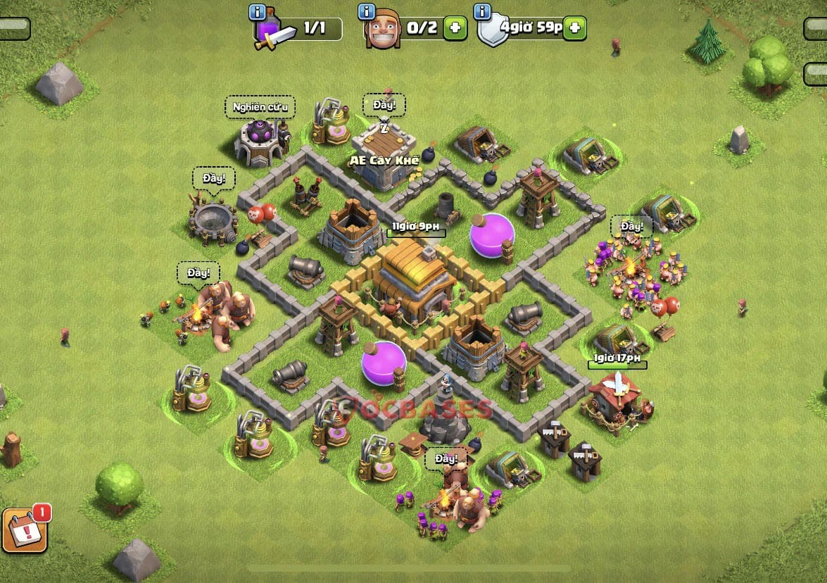 TH5 War Layout 2 - base layout with copy link for Clash of Clans 2026