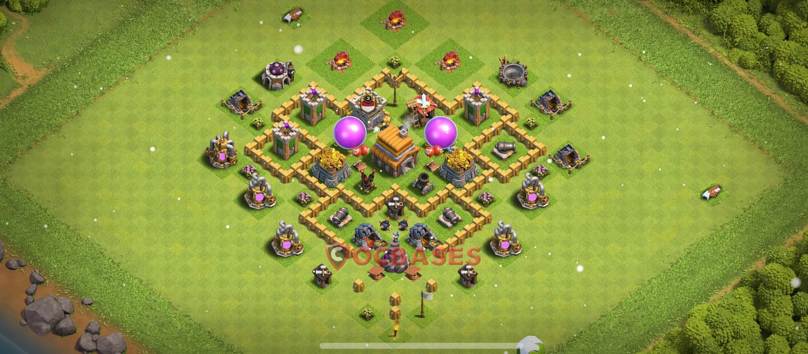 TH5 War Layout 5 - base layout with copy link for Clash of Clans 2026