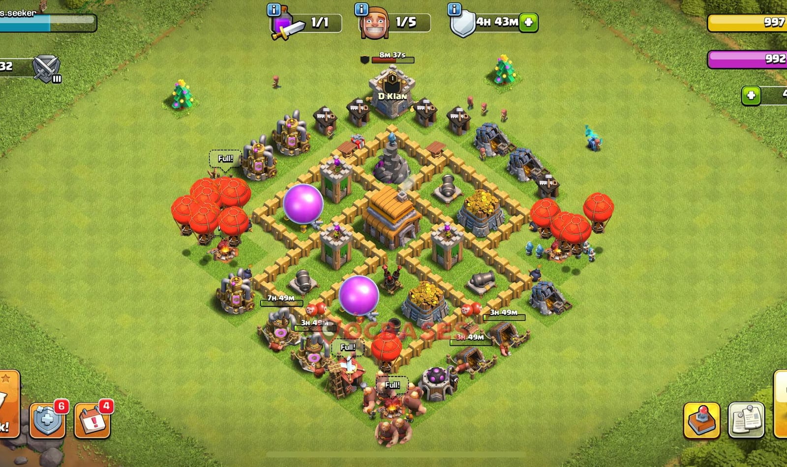 TH5 War Layout 7 - base layout with copy link for Clash of Clans 2026