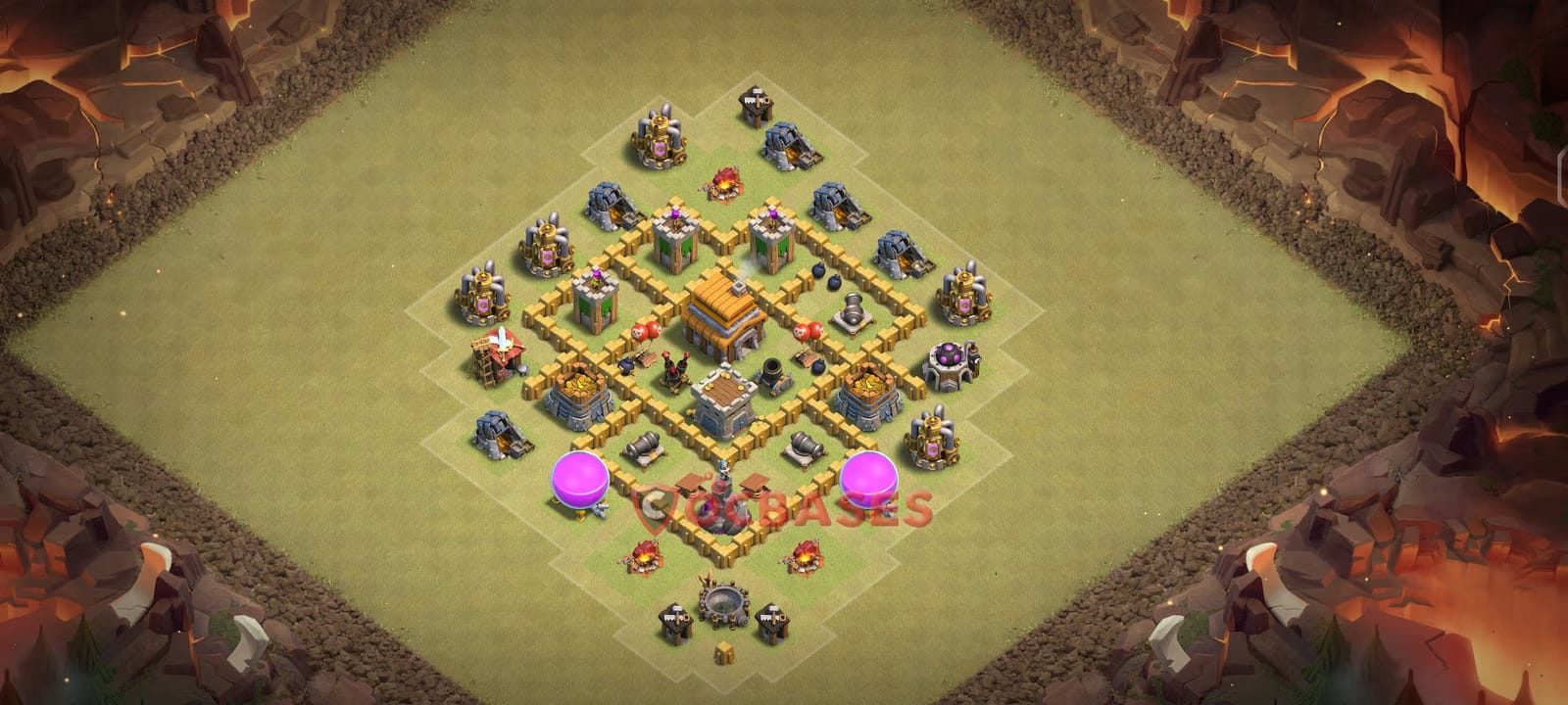 TH5 War Layout 13 - base layout with copy link for Clash of Clans 2026
