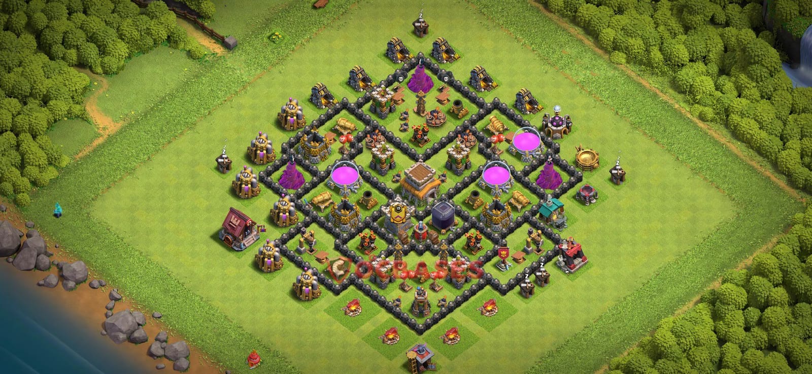 TH8 War Layout 35 - base layout with copy link for Clash of Clans 2026