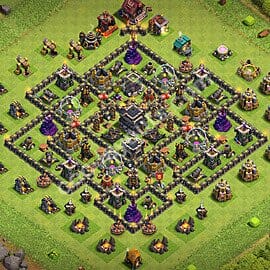 TH9 Farming Layout 21 - base layout with copy link for Clash of Clans 2026